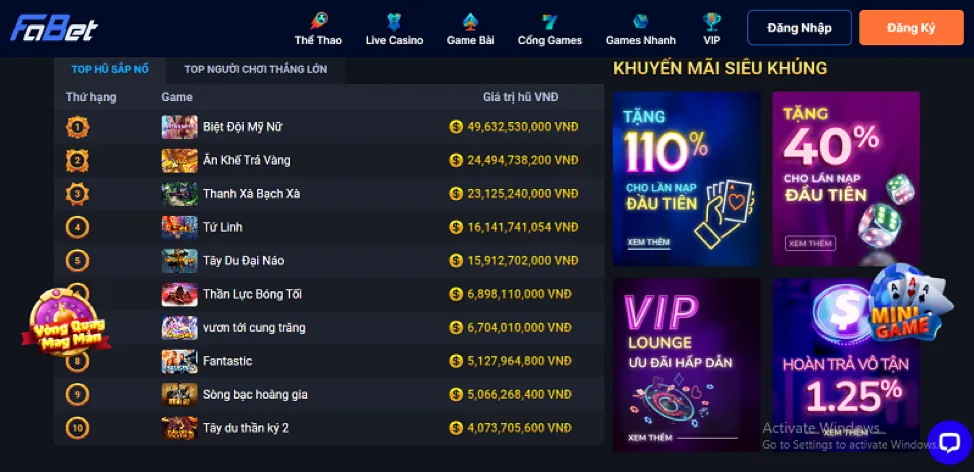 Đá gà trực tiếp Vicwin